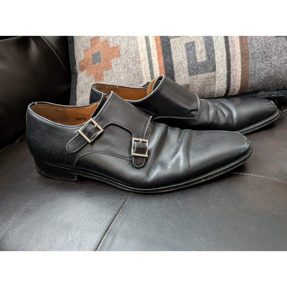 Magnanni Miro Black Double Monk Strap 13274 size 9 M US
